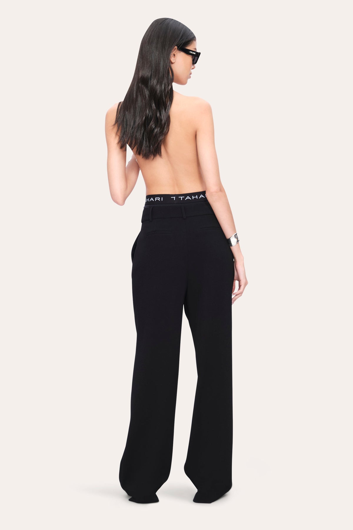 Elie Tahari Crepe Pleated Pant