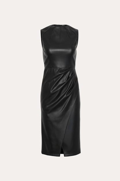 Elie Tahari Vegan Leather Dress
