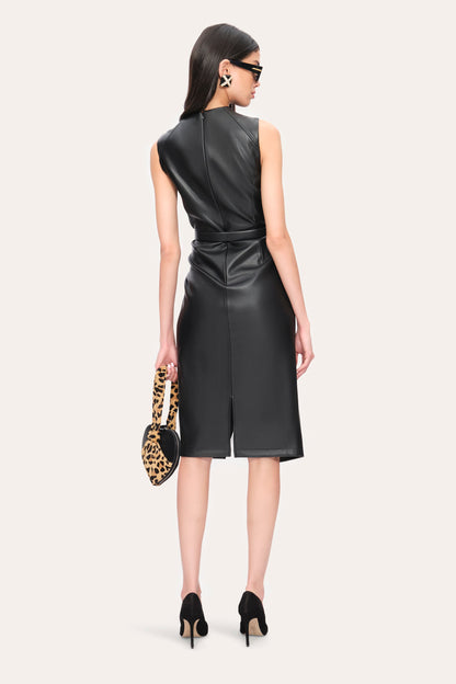 Elie Tahari Vegan Leather Dress