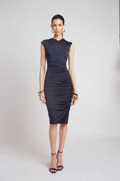 Elie Tahari Ruched Jersey Dress