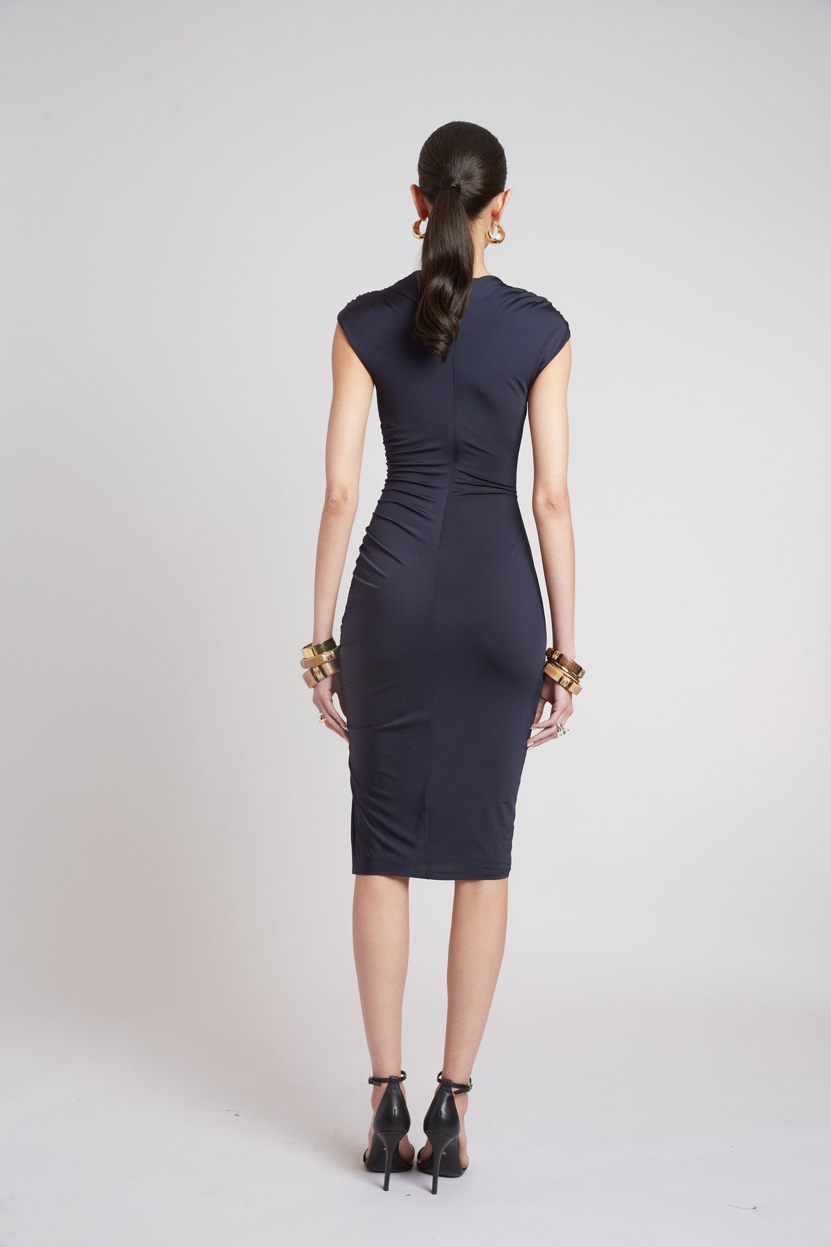 Elie Tahari Ruched Jersey Dress